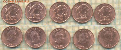 Замбия 1 нгве 1983 г., фикс - Замбия 1 нгве 1983  ф6605