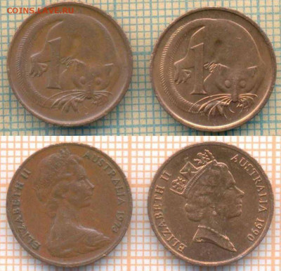 Австралия 1 цент 1973, 1990 г., фикс - Австралия 1 цент 1973 90  57  10