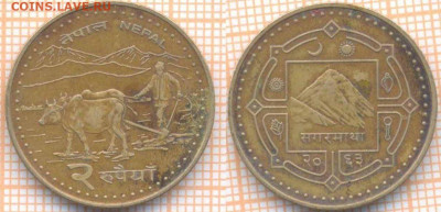 Непал 2 рупии 2006 г., до 3.10.2019 г. 22.00 по Москве - Непал 2 рупии  2006  6781