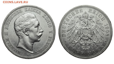 Пруссия. 5 марок 1908 г. Вильгельм II. До 03.10.19. - DSH_4130.JPG