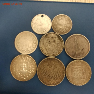 Монеты европы.серебро.8 монет - 1569835734407.