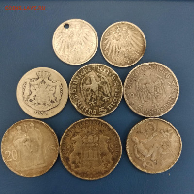 Монеты европы.серебро.8 монет - 1569835801352.