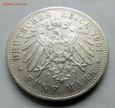 Пруссия. 5 марок 1901(А) до 04.10.19 - 5м19012