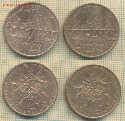 Франция 10 франков 1976, 1984  г., фикс - Франция 10 франков 1976  84  15  10