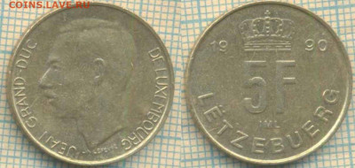 Люксембург 5 франков 1990 г., до 16.10.2019 г. 22.00 по Моск - Люксембург 5 франков 1990  5753