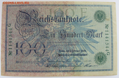 100 марок Германия 1908. - 100 марок Германия 1908 - 1