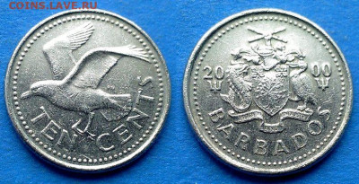 Барбадос - 10 центов 2000 года (Фауна) до 27.10 - Барбадос 10 центов, 2000