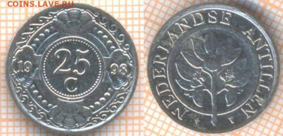 Нидерландские Антиллы 25 центов 1998 г., до 30.10.2019 г. 22 - Нидерланские Антиллы 25 центов 1998  8177