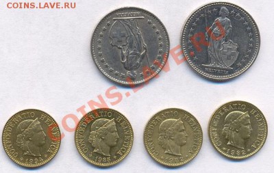 Обмен Микки 2 - Швейцария 1 франк и 5 рапен 2