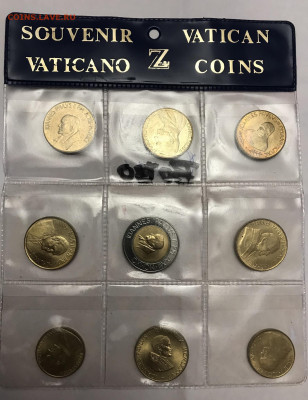 Набор монет Ватикана 500, 200, 20 лир UNC - D6B5366C-E377-4C68-8EB2-92F762FB4B2E