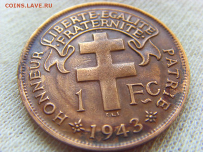 Французский Мадагаскар 1 франк 1943 Петух_2 до 09.11.19 г. - SDC14724.JPG