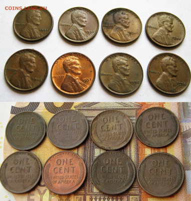 США 11 монет(8х1 цент, 2х25 центов, 1 доллар)1925-2014.11.11 - 006.JPG