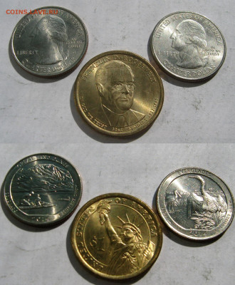 США 11 монет(8х1 цент, 2х25 центов, 1 доллар)1925-2014.11.11 - 007.JPG