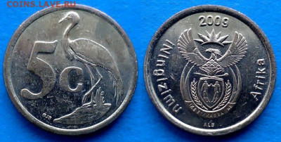 ЮАР - 5 центов 2009 года до 12.11 - ЮАР 5 центов, 2009