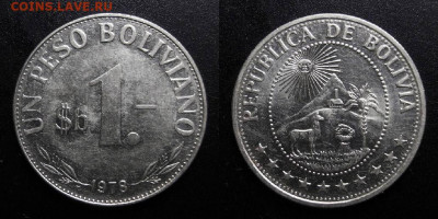 МОНЕТЫ МИРА 10-19 - Боливия – 1 песо (боливиано) (1978) №1