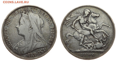 Великобритания. 1 крона 1896 г. Виктория. До 13.11.19. - Р55.JPG