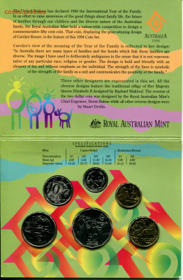 Австралия набор 1994 год семьи до 15.11.19 22-00 мск - Aus.1994 set-r