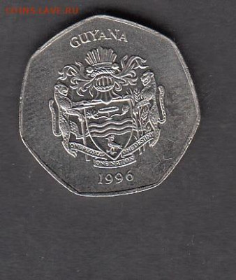 Гвиана 1996 10 долларов без оборота до 17 11 - 331а