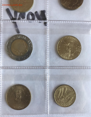 Набор монет Ватикана 500, 200, 20 лир UNC до 22.00 МСК 20.11 - 2A14F75C-7A86-42DF-9469-BB1088386305