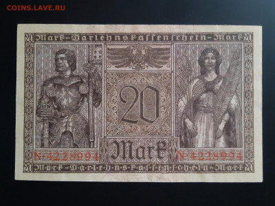 Германия 20 марок 1918 г. XF+ до 22.11.2019 22:00 - 20191120_105218