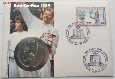 КПД Ниуэ 5$ долларов 1987 Теннис Борис Беккер Крона Шайба - kpd_niue_5_dollarov_1987_tennis_boris_bekker_krona_shajba_konver_marki