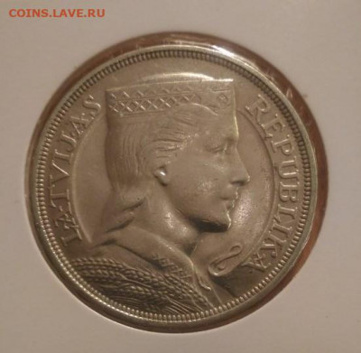 Латвия 5 латов 1931 - Латвия 5 лат 1931 реверс
