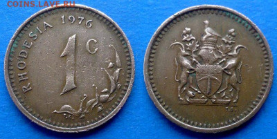 Родезия - 1 цент 1976 года до 8.12 - Родезия 1 цент, 1976