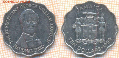 Ямайка 10 долларов 1999 г., до 9.12.2019 г. 22.00 по Москве - Ямайка 10 долларов 1999  8119