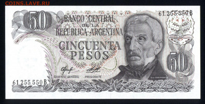 Аргентина 50 песо 1976 unc 11.12.19. 22:00 мск - 2
