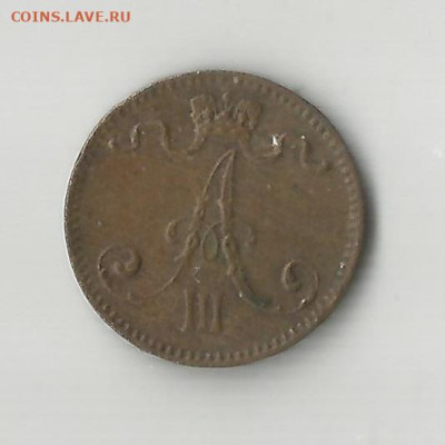1 пенни 1893 г. Для Финляндии (Александр III) - 427274187-orig