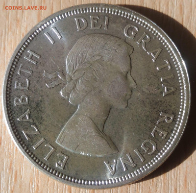 Канада 1 доллар Шарлоттаун Квебек 1964 - Канада 1 доллар 1964 Шарлоттаун и Квебек аверс