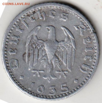 Германия 50 пфеннигов 1935 D г. до 24.00 14.12.19 г. - 003