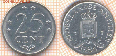 Нидерландские Антиллы 25 центов 1984 г., до 13.12.2019 г. 2 - Нидерландские Антиллы  25 цен 1984  8394