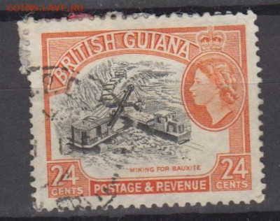 Колонии Британская Гвиана 1954 1м 24ц до 17 12 - 838