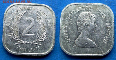 Восточные Карибы - 2 цента 1984 года (KM# 11) до 20.12 - Восточные Карибы 2 цента, 1984