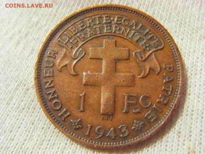 R_Французский Мадагаскар 1 франк 1943 г. Петух до 20.12.19 - SDC14728.JPG