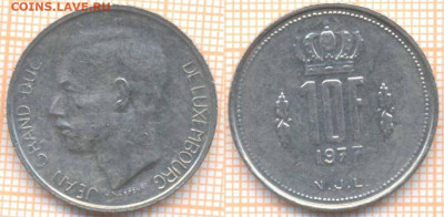 Люксембург 10 франков 1977 г., до 23.12.2019 г. 22.00 по Мос - Люксембург 10 франков 1977 7651