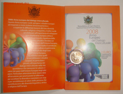 САН-МАРИНО 2 евро 2008 Межкул.Диалог блистер с 200. До 23.12 - 02.JPG