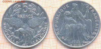 Новая Каледония 5 франков 2002 г., до 26.12.2019 г. 22.00 по - Новая Каледония 5 франков 2002 7719