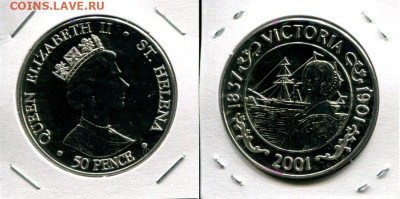 Св.Елена 50п разные по ФИКСу до 26.12.19 22-00 мск - St.Helena 50p 2001 100QV