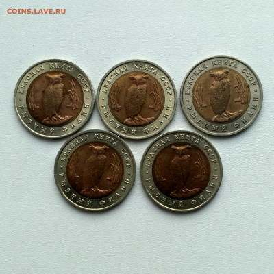 СССР,5 монет типа 5 рублей 1991(КК,Рыбный филин)до31.12.2019 - IMG_20191229_121703_HDR