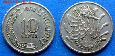 Сингапур - 10 центов 1968 года (Фауна) до 13.01 - Сингапур 10 центов, 1968