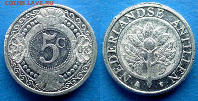 Нид. Антильские острова - 5 центов 2008 года до 30.01 - Нидерландские Антильские острова 5 центов, 2008