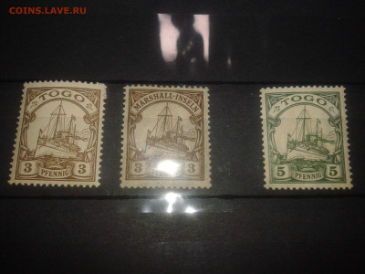 Германские колонии - подборка 3 марки  Того, Маршалловы о-ва - 20200128_134136