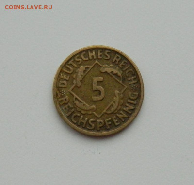 Германия 5 пфеннигов 1925 г. "D". до 03.02.20 - DSCN0188.JPG