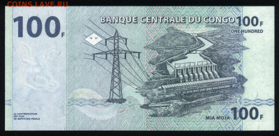 Конго 100 франков 2007 unc 10.02.20. 22:00 мск - 1