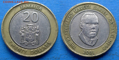 Ямайка - 20 долларов 2001 года (БИМ) до 15.02 - Ямайка 20 долларов, 2001