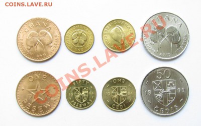 Комплекты Стран АФРИКИ UNC!!! - Ghana 4 coins set.JPG
