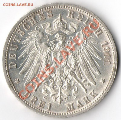 Вюртемберг 3 марки 1911 F - img161