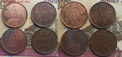 5 пенни с 1898 по 1917 по фиксу - 5 пенни 1911,12,13,14